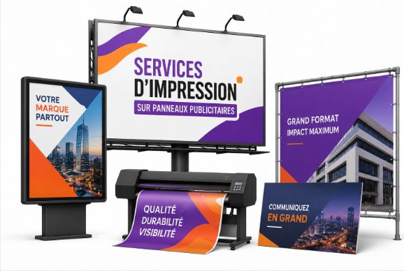 Services d'impression sur panneaux publicitaires